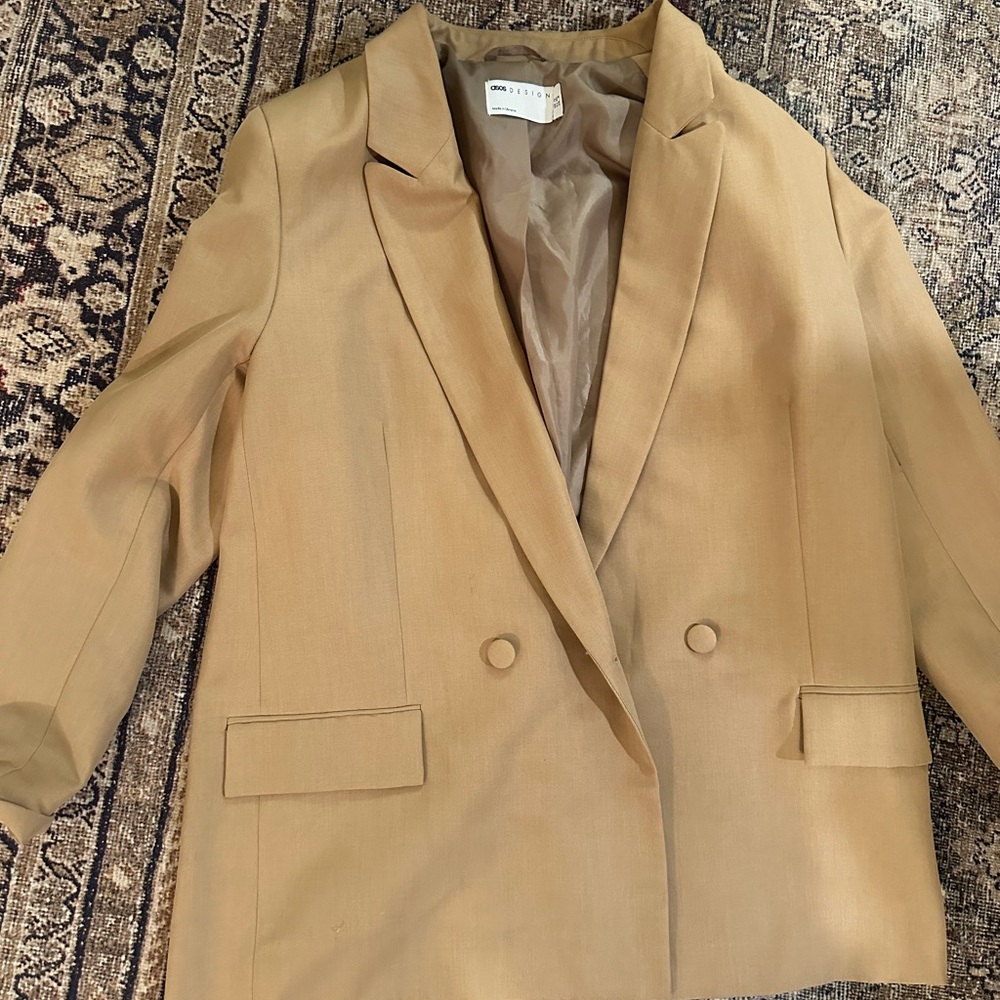 ASOS Tan Blazer with Notched Lapels